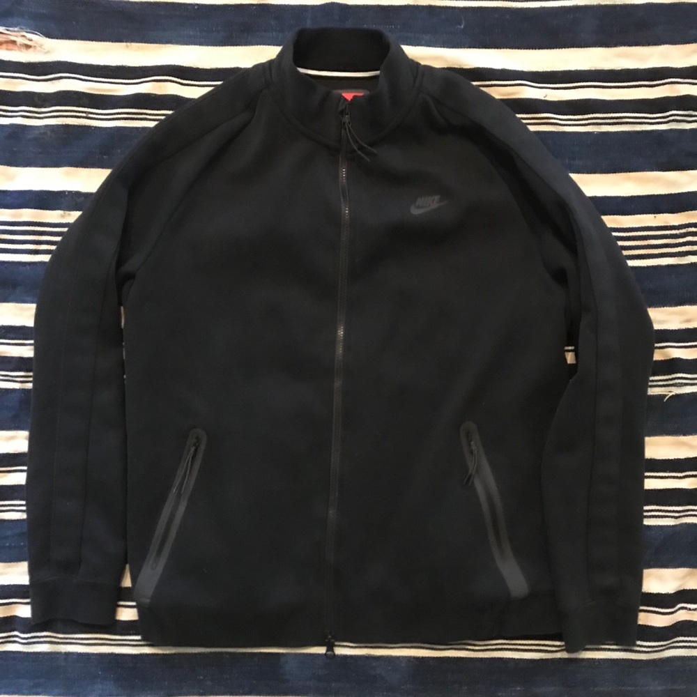 Nike Tech Fleece Bomber Jacket Mens Large Black
